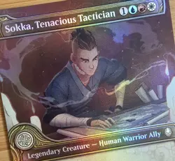 X 1 Sokka, Tenacious Tactician NM-M Showcase Foil TLA 352 MTG Magic - Image 1