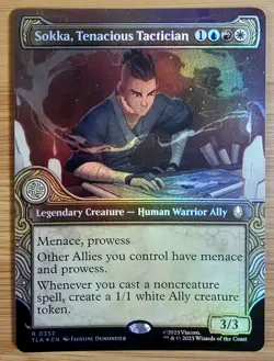 X 1 Sokka, Tenacious Tactician NM-M Showcase Foil TLA 352 MTG Magic - Image 2