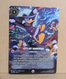 Disney Lorcana Let's Get Dangerous Darkwing Duck Action Song Holo Card EN-11 - Image 1
