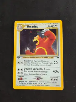 First Edition Ursaring 15/75 Rare Neo Discovery Pokemon Card - Image 1