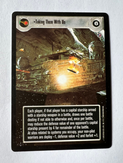 Star Wars CCG SWCCG Taking Them With Us Death Star II 2 DS2 Card Rare LP/NM - Image 1