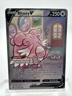 Pokemon TCG Blissey v 183/198 2021 Art Holo Card - Image 1