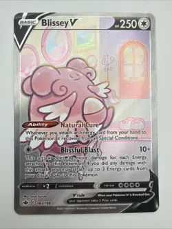 Pokemon TCG Blissey v 183/198 2021 Art Holo Card - Image 2