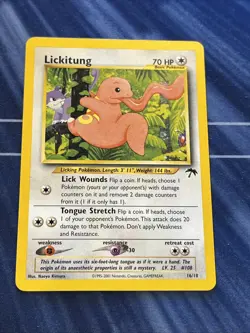 Pokemon Lickitung 16/18 Southern Islands Regular Rare English Card - Image 2