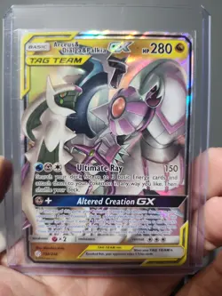 Arceus & Dialga & Palkia GX 156/236 Sm-Cosmic Eclipse Holo Card English - Image 1