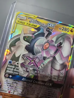Arceus & Dialga & Palkia GX 156/236 Sm-Cosmic Eclipse Holo Card English - Image 2