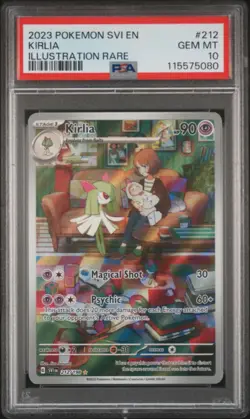 Kirlia 212/198 SV1 Scarlet Violet Holo Illustration Art Rare Pokemon Card PSA 10 - Image 1