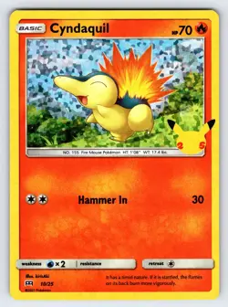 Cyndaquil 10/25 2021 McDonald's 25th Anniversary Pokemon Card TCG Promo Holo Nm - Image 1