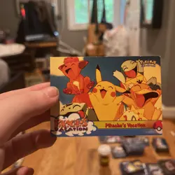 Topps Pikachus Vacation “Pikachu’s Vacation” #42 Blue Label Pokemon Card NM/M - Image 1