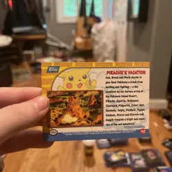 Topps Pikachus Vacation “Pikachu’s Vacation” #42 Blue Label Pokemon Card NM/M - Image 2