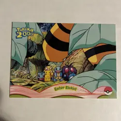 Enter Elekid #4 Pokemon Topps The Movie 2000 Card NM Blue Logo - Image 1
