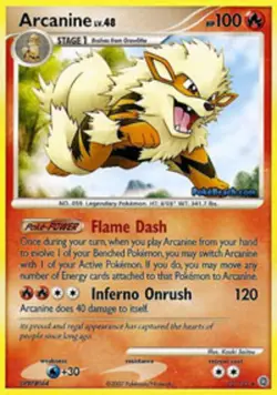 Lightly Played Arcanine - 22/132 - Rare Pokemon Secret Wonders - Image 1