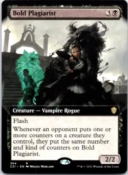 Bold Plagiarist (Extended Art) Commander 2021, 364 NM - Image 1