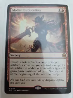 mtg, Molten Duplication Outlaws of Thunder Junction: the Big Score Regular NM - Image 1
