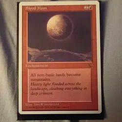 Wizards of the Coast MTG Blood Moon The Dark Red Enchantment Rare EN - Image 1