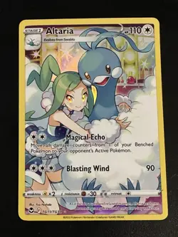 Altaria TG11/TG30 Pokemon Silver Tempest Trainer Gallery Holo LP Poor Cut - Image 1