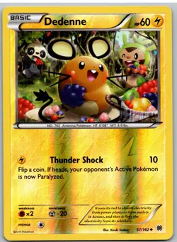 Dedenne 57/162 Uncommon BREAKthrough Pokemon Reverse Holo - Image 1