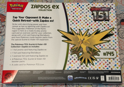 Pokemon TCG: Scarlet & Violet 151 Zapdos EX Collection Box New & Sealed + Gift - Image 2