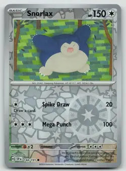 Pokemon Snorlax 144/191 Surging Sparks Common Reverse Holo NM - Image 1