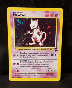 Pokemon TCG Mewtwo 10/130 Base Set 2 Holo Rare Vintage 1999-2000 WOTC - Image 2