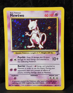 Pokemon TCG Mewtwo 10/130 Base Set 2 Holo Rare Vintage 1999-2000 WOTC - Image 3
