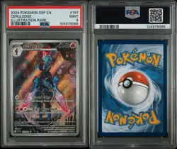 2024 Pokemon SSP Surging Sparks CERULEDGE 197/191 Illustration Rare PSA 9 - Image 3