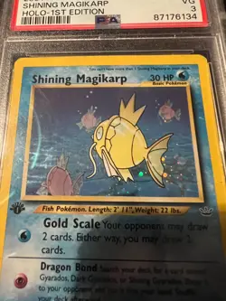 Pokemon Shining Magikarp 66/64 Neo Revelation 1st Edition Vintage Holo PSA 3 - Image 2