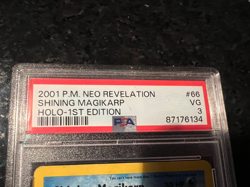 Pokemon Shining Magikarp 66/64 Neo Revelation 1st Edition Vintage Holo PSA 3 - Image 3