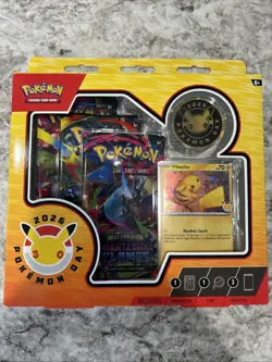 Pokemon TCG: Pokemon Day 2026 Collection 3 Packs Pikachu Promo & Coin (3)2 - Image 1