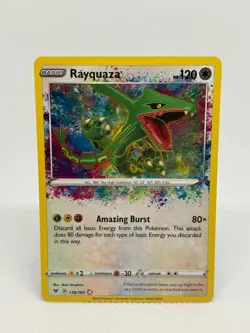 Rayquaza 138/185 Amazing Rare Vivid Voltage Pokemon Holo Near Mint - Image 1