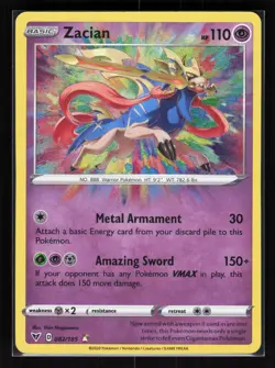 Zacian Holo Amazing Rare Pokemon SWSH04: Vivid Voltage 082/185 LP - Image 1