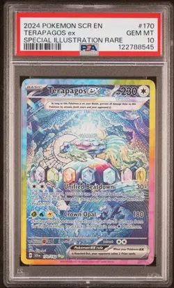 Terapagos EX 170/142 Special Illustration Rare Pokemon PSA 10 - Image 1