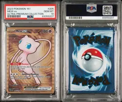 Pokemon Mew ex 205/165 PSA 10 Gem Mint 151 Ultra Premium Coll. Gold Metal Promo - Image 3