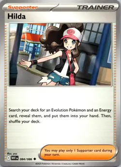 Hilda 084/086 Uncommon White Flare Pokemon Near Mint - Image 1