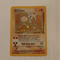 Wizards of the Coast Pokemon TCG Hitmonlee 7/62 Fossil Holo Rare Unlimited 1999 - Image 1