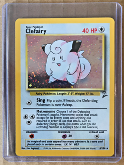 Pokemon Base 2 Clefairy 6/130 Foil Holo Rare 40 HP NMM Unplayed WOTC 2000 - Image 1