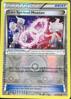 Carte Pokemon DRESSEUR REVERSE LIEN SPIRITUEL MEWTWO 144 /162 - Image 1
