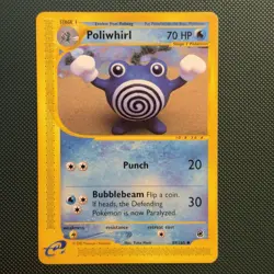 Pokemon Vintage Poliwhirl 089/165 Expedition Yuka Morii Wotc E-reader 2002 - Image 1