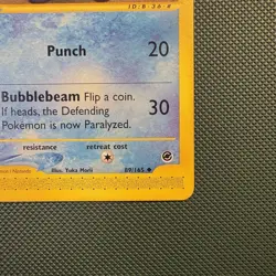 Pokemon Vintage Poliwhirl 089/165 Expedition Yuka Morii Wotc E-reader 2002 - Image 4