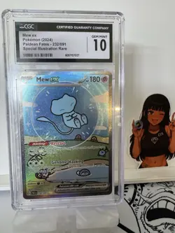 CGC 10 Mew ex 232/091 Paldean Fates SIR Bubble Mew GEM MINT Pokemon Eng - Image 1