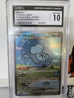 CGC 10 Mew ex 232/091 Paldean Fates SIR Bubble Mew GEM MINT Pokemon Eng - Image 2