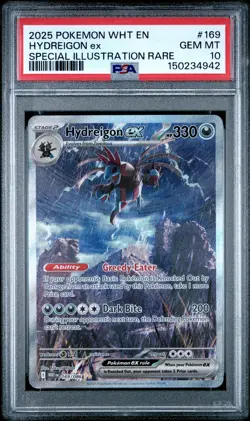 2025 POKEMON WHT EN-WHITE FLARE SPECIAL ILLUSTRATION RARE HYDREIGON EX PSA 10 - Image 1