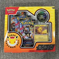 Pokemon TCG Pokemon Day 2026 English 3 Booster Packs + Pikachu Promo - Image 1
