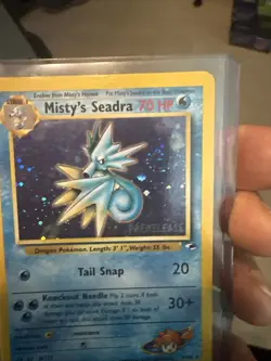 Misty's Seadra Prerelease Holo 9/132 Gym Heroes NM-LP Pokemon TCG NM - Image 3