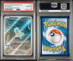 Pokemon Squirtle 170/165 PSA 10 Gem Mint 151 Illustration Rare MEW EN - Image 3