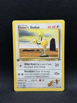 Pokemon TCG - Blaine's Doduo 61/132 1st Edition - WOTC Gym Challenge - NM - Image 1