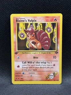 Blaine's Vulpix 66/132 Pokemon Gym Challenge 1st Edition NM/MINT 2000 box-S4 - Image 1