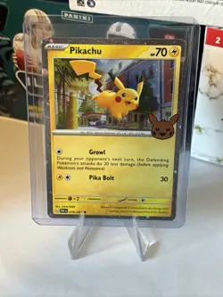 Pokemon TCG: Trick Or Treat Pikachu 18/91 Cosmos Holo Paldean Fates Stamped - NM - Image 1