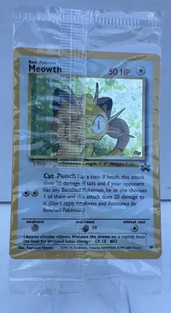 Pokemon TCG Meowth Holo #10 Black Star Promo Gameboy Exclusive Factory Sealed NM - Image 1