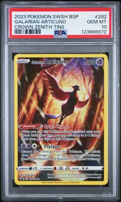2023 Pokemon Galarian Articuno Crown Zenith Black Star Promo PSA 10 - Image 1